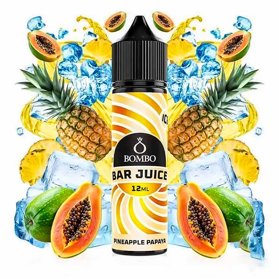 Lichid Bombo Bar Juice Pineapple Papaya Ice 12ml Longfill