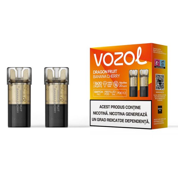 Set 2 cartuse Vozol Switch Pro 800 - Dragonfruit Banana Cherry