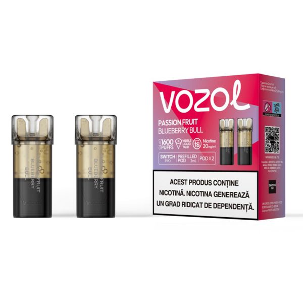Set 2 cartuse Vozol Switch Pro 800 - Passion Fruit Blueberry Bull